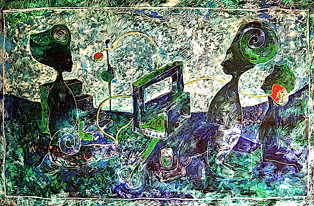 CERIMONIA BUFFA - olio su tavola - cm.70x40